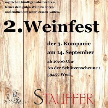 Die 3 Kompanie lädt zum 2.Weinfest ein