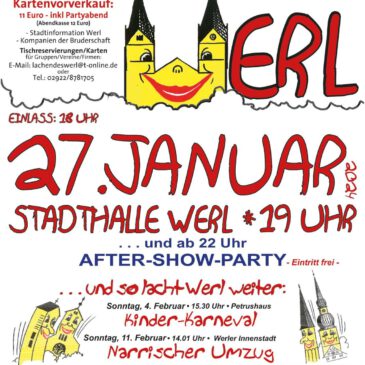 LACHENDES WERL 27.01.2024 Werler Narren laden zu Sitzungen ein.