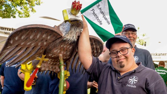 Laub holen St. Sebastianus Schützenbruderschaft Werl am 10. August 2019 bei Bernd Wulf in Werl. Foto: Thomas Nitsche -Honorarpflichtig: copyright by Thomas Nitsche, Wulfs Appelhof 13, 59457 Werl, 0171/3100766 - Sparkasse Werl. IBAN: DE11 4145 0075 0002 9282 32, BIC: WELADED1SOS