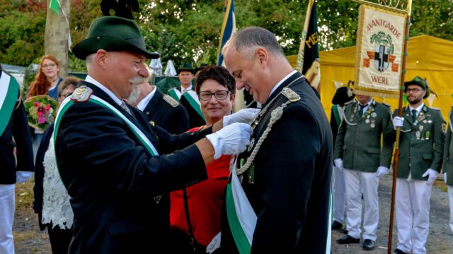 Kaiserschießen und Kommersabend zum 525. Jubiläum der St. Sebastianus Schützenbruderschaft Werl. Foto: Thomas Nitsche -Honorarpflichtig: copyright by Thomas Nitsche, Wulfs Appelhof 13, 59457 Werl, 0171/3100766 - Sparkasse Werl. IBAN: DE11 4145 0075 0002 9282 32, BIC: WELADED1SOS