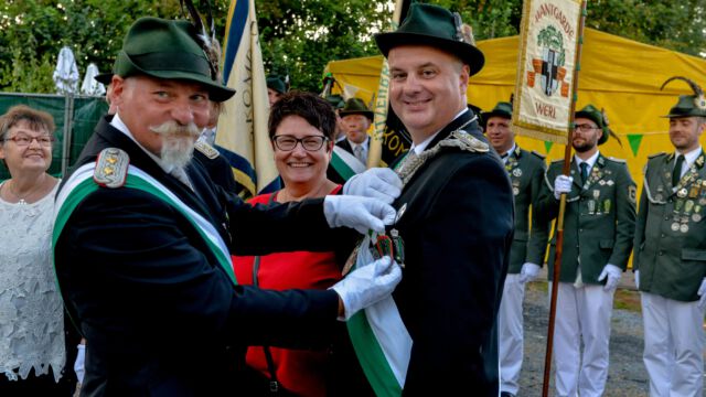 Kaiserschießen und Kommersabend zum 525. Jubiläum der St. Sebastianus Schützenbruderschaft Werl. Foto: Thomas Nitsche -Honorarpflichtig: copyright by Thomas Nitsche, Wulfs Appelhof 13, 59457 Werl, 0171/3100766 - Sparkasse Werl. IBAN: DE11 4145 0075 0002 9282 32, BIC: WELADED1SOS